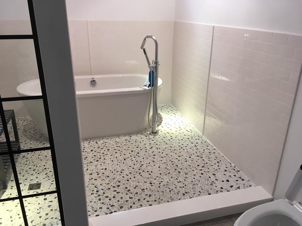 Cultured Marble Bathrooms are new and innovative. AMI in Canton, Ohio creates custom bathrooms that are totally grout free for easy care, no leaks, no mold or mildew.