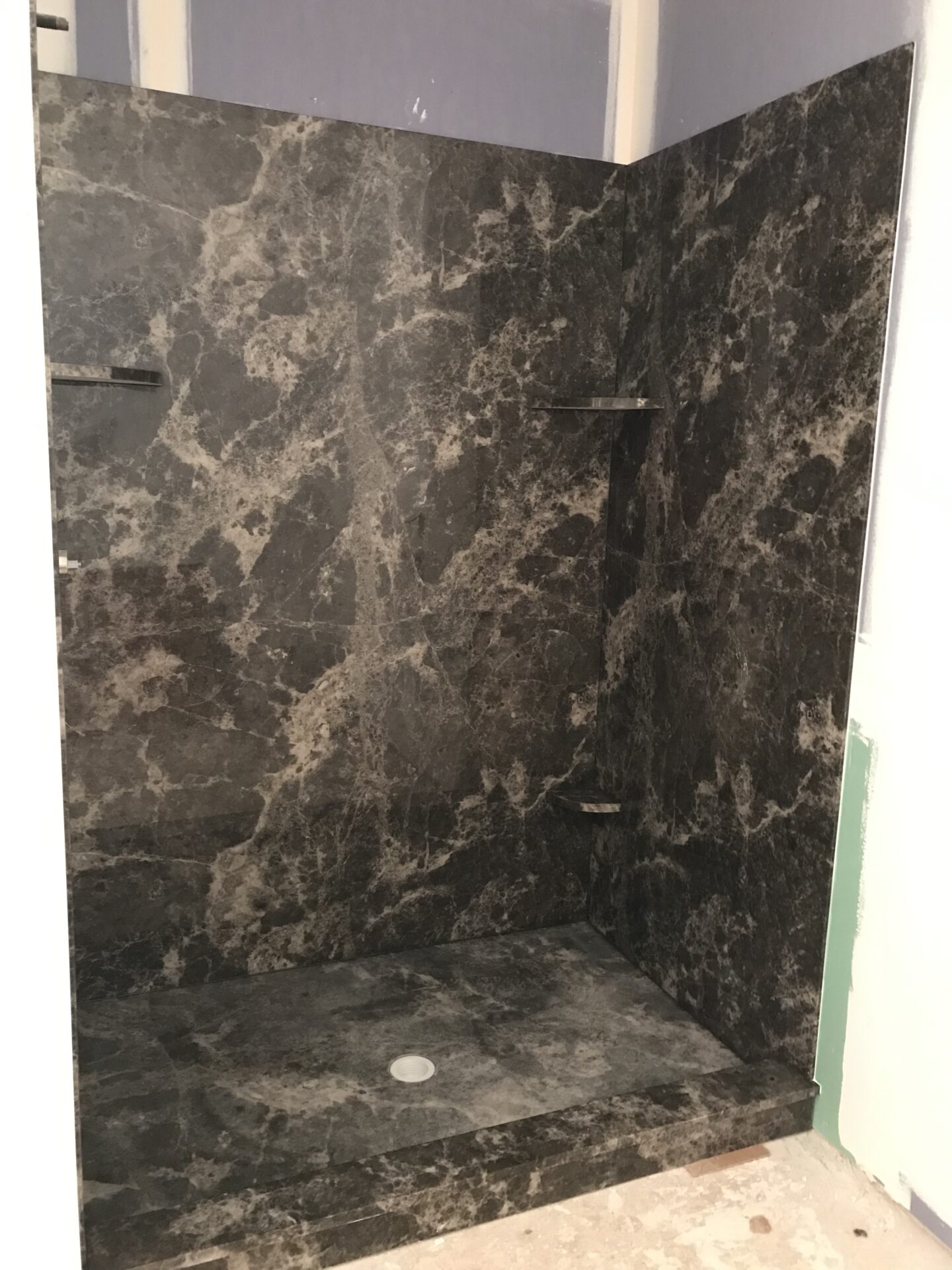 TYVARIAN TRUFFLE Shower. Grout Free Surfaces are a great alternative to tile. Customize your bath with AMI in Canton, Ohio.